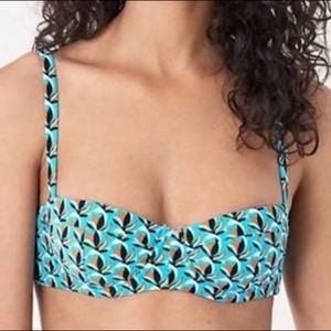 DVF x Onia Mila Top in Scuba Blue